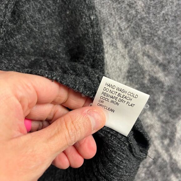 Iceland Made In Italy Wool Blend Sweater Mock Neck Charcoal Men's L Pullover - Picture 5 of 10